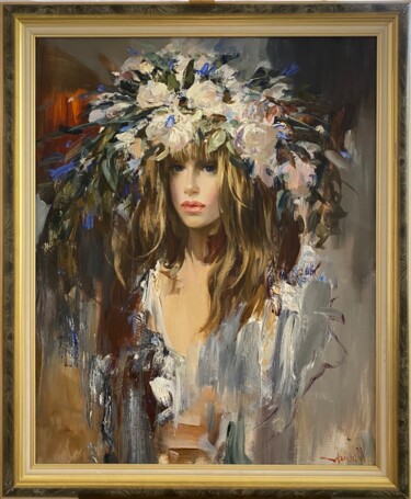 제목이 "Ete"인 미술작품 Marina Ivanova로, 원작, 기름 나무 들것 프레임에 장착됨