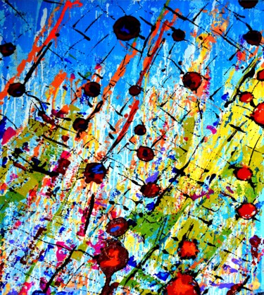 Картина под названием "bubbles" - Марина Климан, Подлинное произведение искусства, Масло