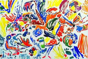 Картина под названием "Football" - Марина Климан, Подлинное произведение искусства, Масло