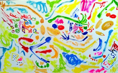 Картина под названием "Runners" - Марина Климан, Подлинное произведение искусства, Масло