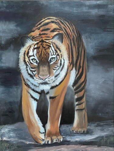 Картина под названием "Oil painting strong…" - Marina Zhivliuk, Подлинное произведение искусства, Масло