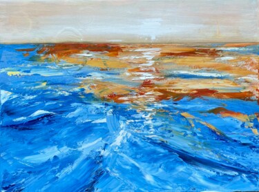Painting titled "Abstract landscape…" by Marina Zhivliuk, Original Artwork, Oil