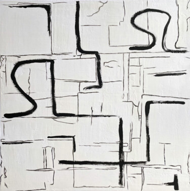 Malerei mit dem Titel "Labyrinth" von Marina Marzepane, Original-Kunstwerk, Acryl Auf Keilrahmen aus Holz montiert