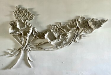 Escultura intitulada "Wall Flower" por Marina Nimmo, Obras de arte originais, Cerâmica