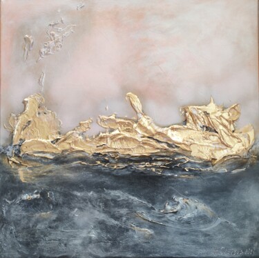 Schilderij getiteld "Ocean № 27" door Marina Okulova, Origineel Kunstwerk, Acryl Gemonteerd op Frame voor houten brancard