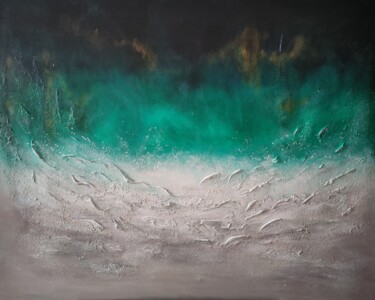 Malarstwo zatytułowany „Ocean № 42” autorstwa Marina Okulova, Oryginalna praca, Akryl Zamontowany na Drewniana rama noszy
