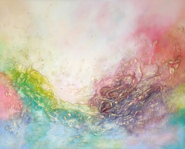 Ζωγραφική με τίτλο "Ocean № 31" από Marina Okulova, Αυθεντικά έργα τέχνης, Ακρυλικό Τοποθετήθηκε στο Ξύλινο φορείο σκελετό