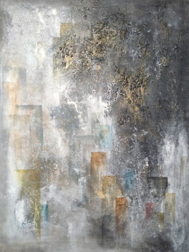 Pintura titulada "City № 1" por Marina Okulova, Obra de arte original, Acrílico Montado en Bastidor de camilla de madera