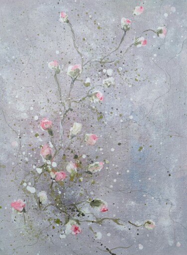 Painting titled "Fragrance of flower…" by Marina Okulova, Original Artwork, Acrylic Mounted on Cardboard