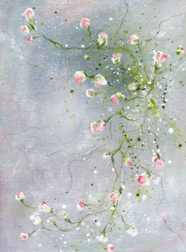 Malerei mit dem Titel "Fragrance of flower…" von Marina Okulova, Original-Kunstwerk, Acryl Auf Karton montiert