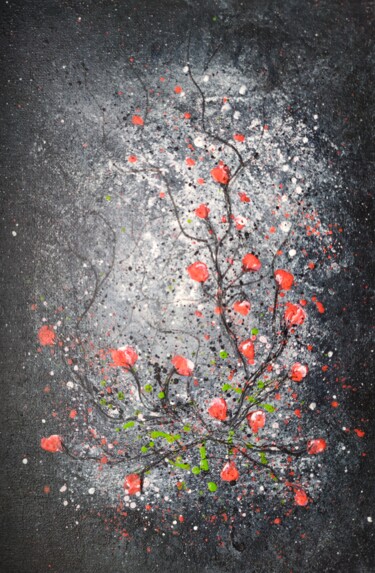 Картина под названием "Summer Night 1" - Marina Okulova, Подлинное произведение искусства, Акрил Установлен на картон