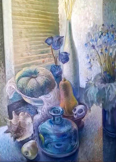 Painting titled "Morning light" by Marina Perfilyeva, Original Artwork, Tempera