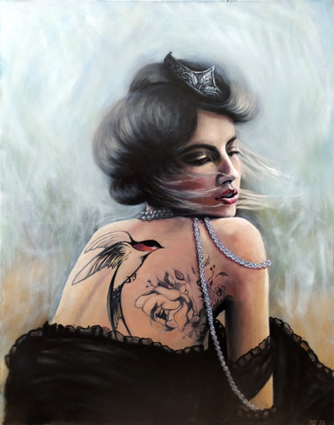 Картина под названием "My Queen" - Marina Petrova, Подлинное произведение искусства, Масло
