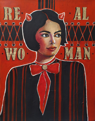 Peinture intitulée "Woman inside me / Ж…" par Marina Petrova, Œuvre d'art originale, Huile