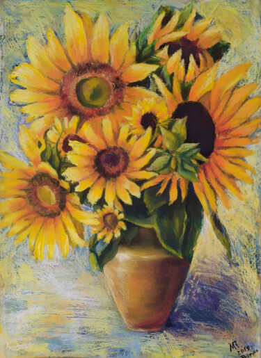 Painting titled "Still life with sun…" by Marina Petrova, Original Artwork, Acrylic