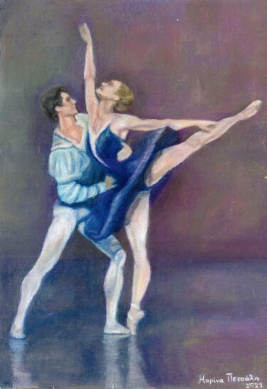 Malerei mit dem Titel "High balance" von Marina Petsali, Original-Kunstwerk, Pastell