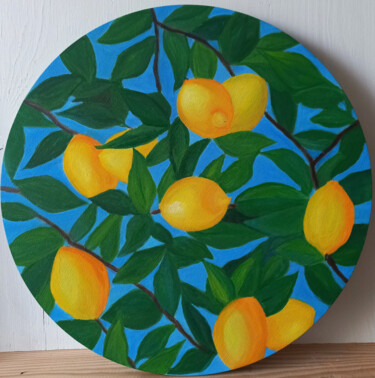 Schilderij getiteld "Lemon Tree Oil Pain…" door Marina Pingitzer, Origineel Kunstwerk, Olie
