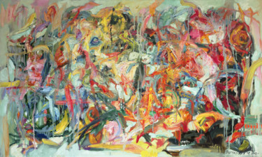 Pintura titulada "Композиция № 214" por Marina Podgaevskaya, Obra de arte original, Oleo Montado en Bastidor de camilla de m…