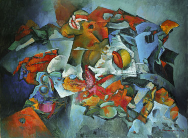 Pintura titulada "Composition#223" por Marina Podgaevskaya, Obra de arte original, Oleo