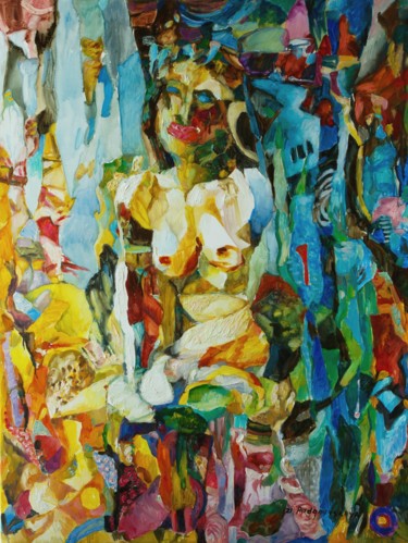 Malerei mit dem Titel "In the Garden of Ed…" von Marina Podgaevskaya, Original-Kunstwerk, Öl Auf Keilrahmen aus Holz montiert
