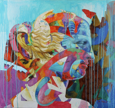 Peinture intitulée "Head of VENUS # 2" par Marina Podgaevskaya, Œuvre d'art originale, Huile Monté sur Châssis en bois