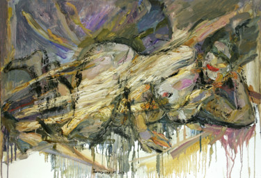 Картина под названием "Sun bunnies" - Marina Podgaevskaya, Подлинное произведение искусства, Масло Установлен на Деревянная…