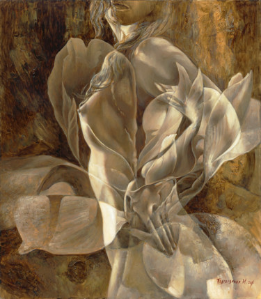 Картина под названием "Goldilocks" - Marina Podgaevskaya, Подлинное произведение искусства, Масло Установлен на Деревянная р…