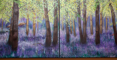 Painting titled "Lavender Forest" by Marina Pronsky, Original Artwork, Acrylic