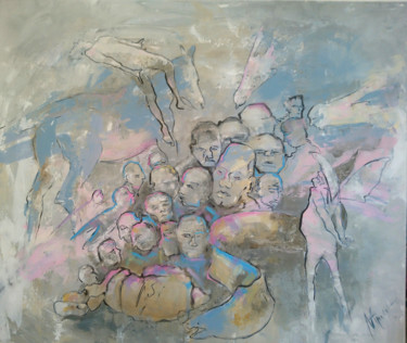 Pintura titulada "The Main Hero" por Marina Shkarupa, Obra de arte original, Oleo Montado en Bastidor de camilla de madera