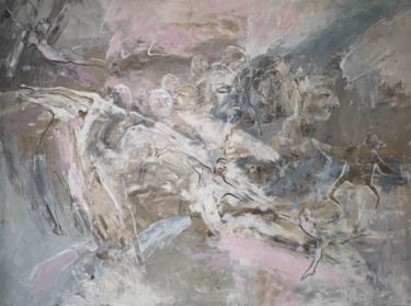 Pittura intitolato ""Untitled"" da Marina Shkarupa, Opera d'arte originale, Olio Montato su Telaio per barella in legno