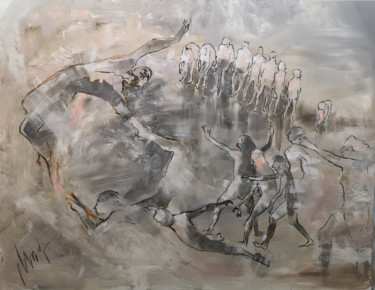 Ζωγραφική με τίτλο "Untitled #2" από Marina Shkarupa, Αυθεντικά έργα τέχνης, Λάδι Τοποθετήθηκε στο Ξύλινο φορείο σκελετό