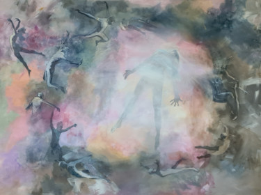 Картина под названием "Phoenix" - Marina Shkarupa, Подлинное произведение искусства, Масло Установлен на Деревянная рама для…
