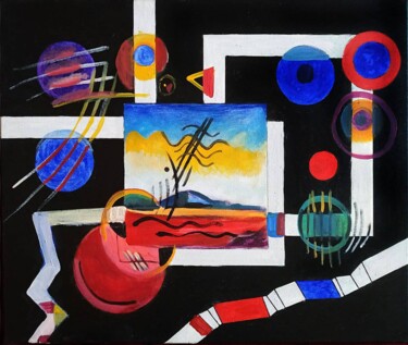 Картина под названием "Парад планет 2" - Marina Shapareva, Подлинное произведение искусства, Акрил Установлен на Деревянная…