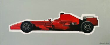 Картина под названием "Формула-1" - Марина Шолохова, Подлинное произведение искусства, Масло Установлен на Деревянная панель