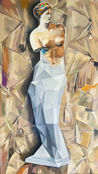 Schilderij getiteld "Временной кантинуум" door Marina Sholokhova, Origineel Kunstwerk, Olie