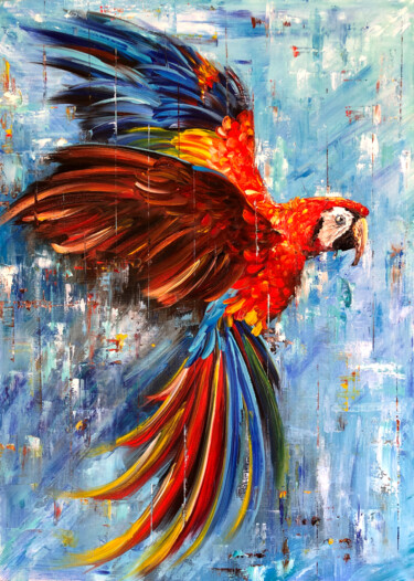 Картина под названием "BRIGHTNESS OF FLIGH…" - Marina Skromova, Подлинное произведение искусства, Масло Установлен на Деревя…