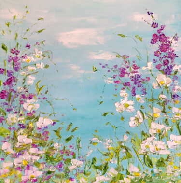 Картина под названием "HEAVENLY FANTASY -…" - Marina Skromova, Подлинное произведение искусства, Масло Установлен на Деревян…