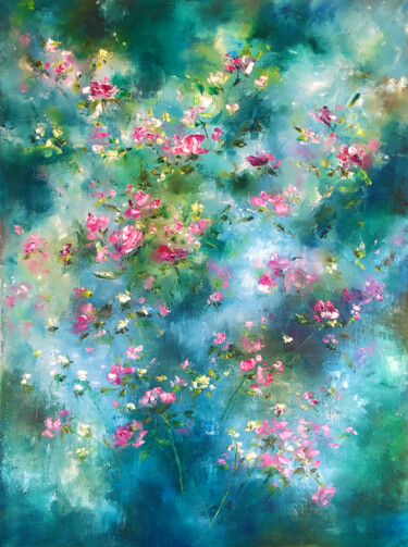 Картина под названием "THE TASTE OF SUMMER…" - Marina Skromova, Подлинное произведение искусства, Масло Установлен на Деревя…