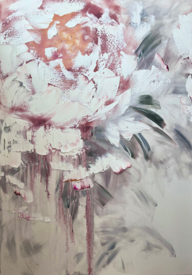 Картина под названием "New life 1 - textur…" - Marina Skromova, Подлинное произведение искусства, Масло Установлен на Деревя…