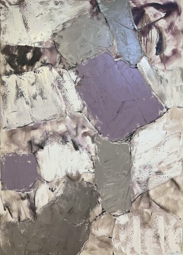 「Abstraction in gray…」というタイトルの絵画 Marina Skromovaによって, オリジナルのアートワーク, オイル