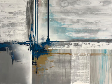 Pintura titulada "White abstraction w…" por Marina Skromova, Obra de arte original, Acrílico