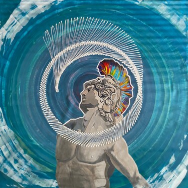 Картина под названием "Всемирная паутина-А…" - Марина Шолохова, Подлинное произведение искусства, Акрил