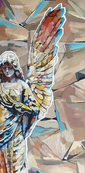 Pintura titulada ""Ангелы хранители"…" por Marina Sholokhova, Obra de arte original, Oleo Montado en Bastidor de camilla de…