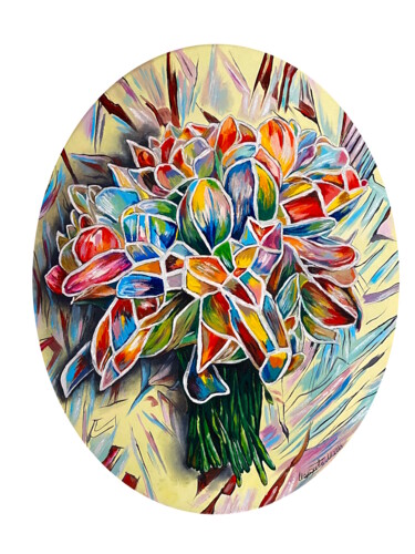 Картина под названием "Комплмент" - Марина Шолохова, Подлинное произведение искусства, Масло
