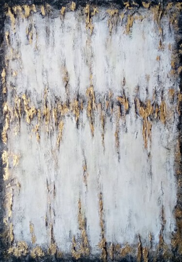 Картина под названием "White abstraction" - Marina Ternavskaya, Подлинное произведение искусства, Акрил Установлен на Деревя…