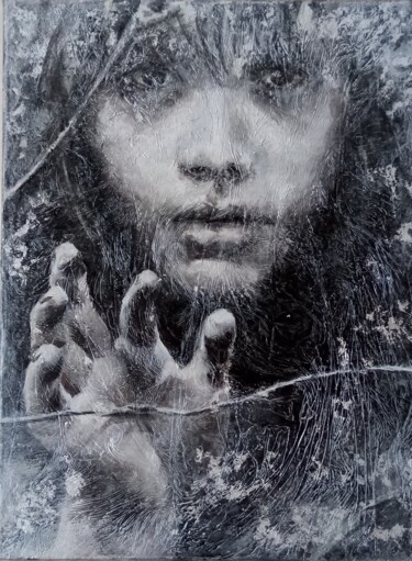 Pintura intitulada "Touch the mystery" por Marina Ternavskaya, Obras de arte originais, Acrílico Montado em Armação em madei…