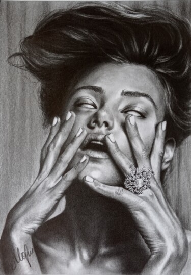 Drawing titled "Ecstasy" by Marina Ternavskaya, Original Artwork, Pencil
