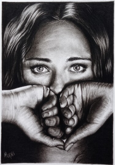 Dessin intitulée "Pain" par Marina Ternavskaya, Œuvre d'art originale, Crayon