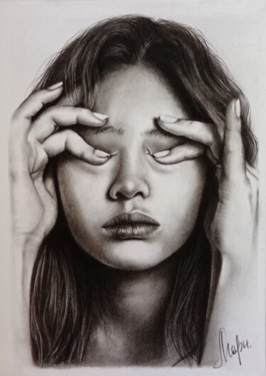 图画 标题为“Darkness” 由Marina Ternavskaya, 原创艺术品, 木炭