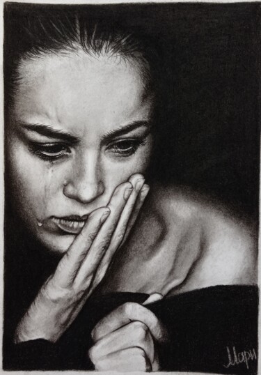 Dessin intitulée "Hopelessly" par Marina Ternavskaya, Œuvre d'art originale, Crayon